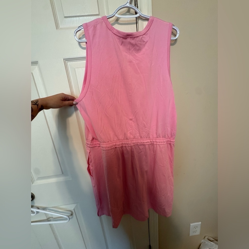 Casual Pink Sleeveless Women's Dress - Picture 3 of 4